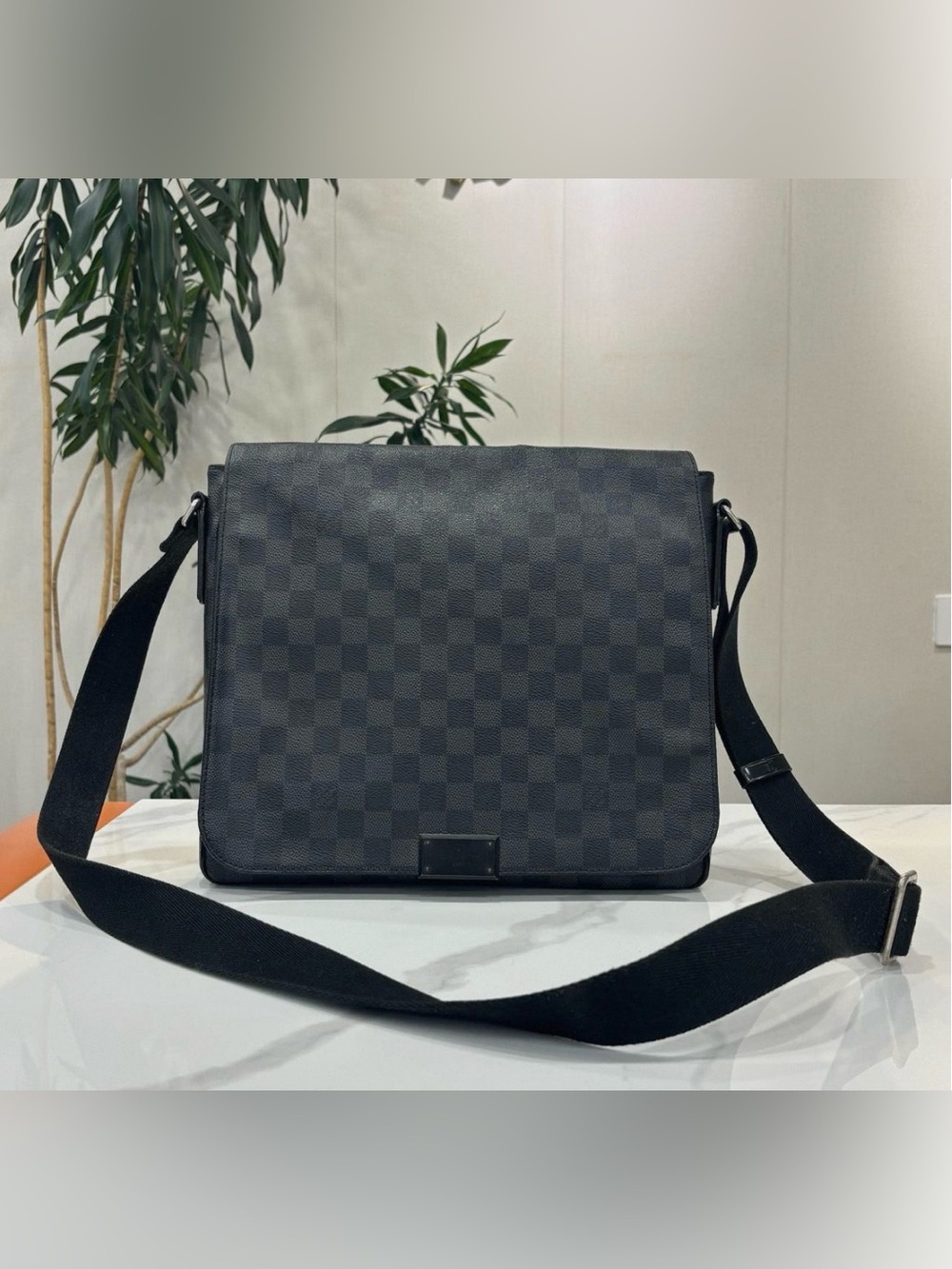 Louis Vuitton Black Damier Messenger Bag